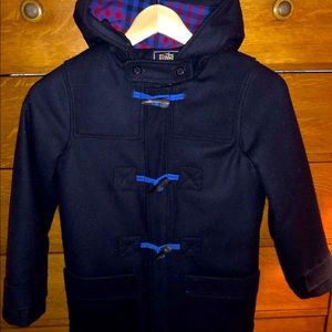 JACADI - NEVER WORN - NAVY WOOL TOGGLE COAT